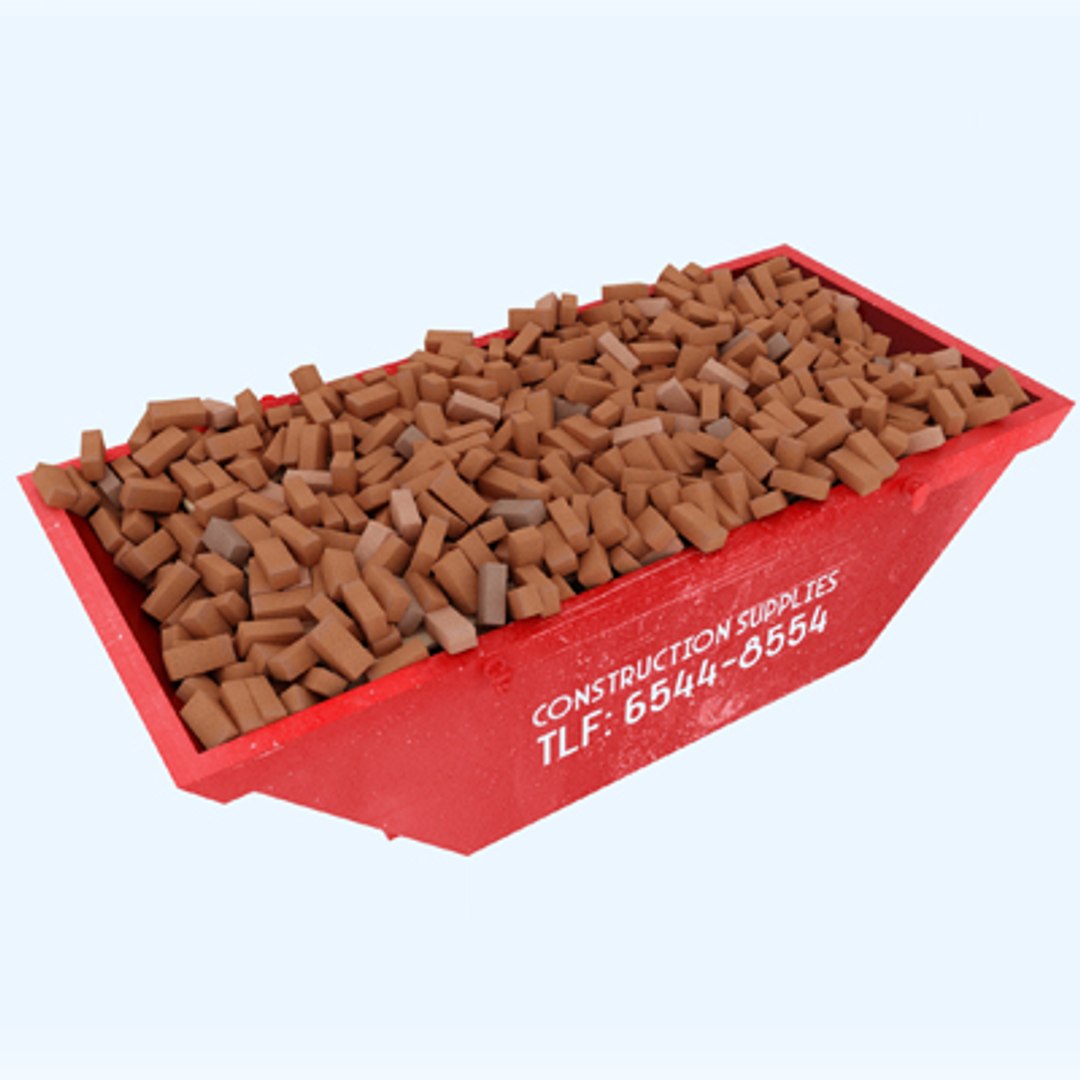 Industrial Container With Bricks 3 Model - TurboSquid 1966379