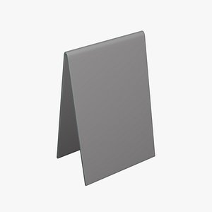 Basic Menu Display Stand - Geometry Only No Textures No Materials 3D model