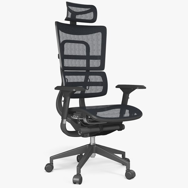 Office Chair 09 Dark - 8K PBR Textures 3D