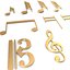 Musical Notes Gold