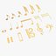Musical Notes Gold