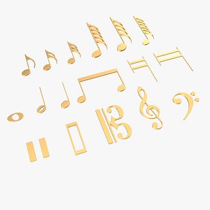 Musical Notes Gold