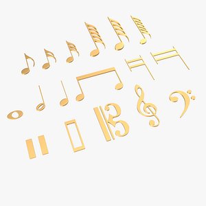 Musical Notes Gold