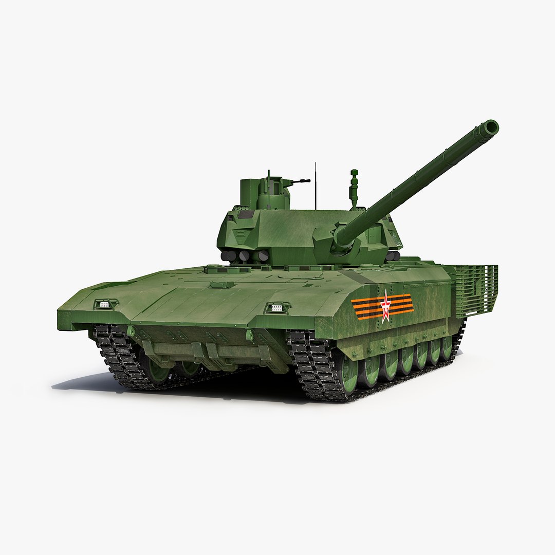 Russian Main Battle Tank T-14 Armata Rigged 3D model preview
