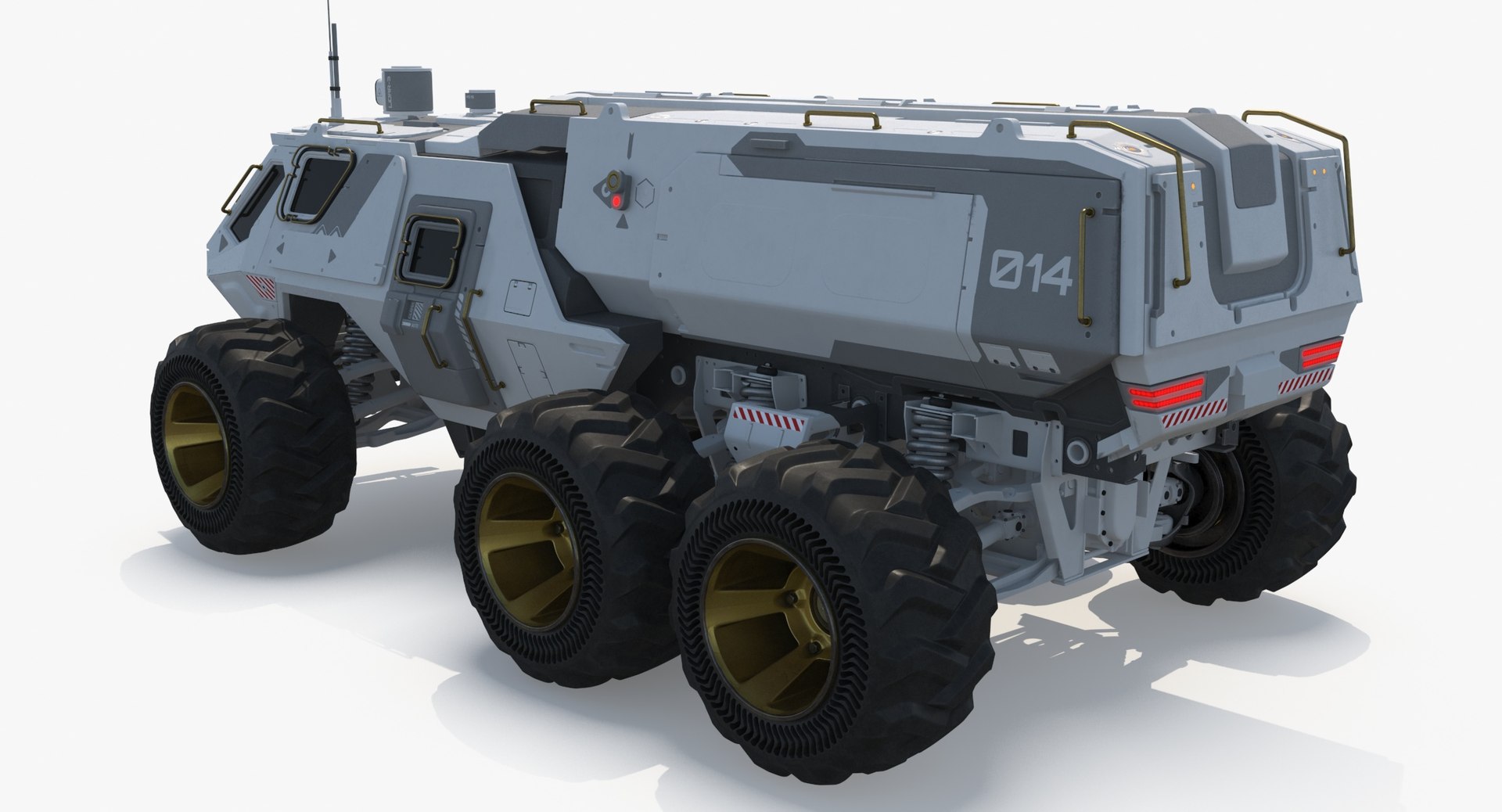 3D Space Colonization Surface Rover 01 Clean Dirty and Dirty Moon model ...