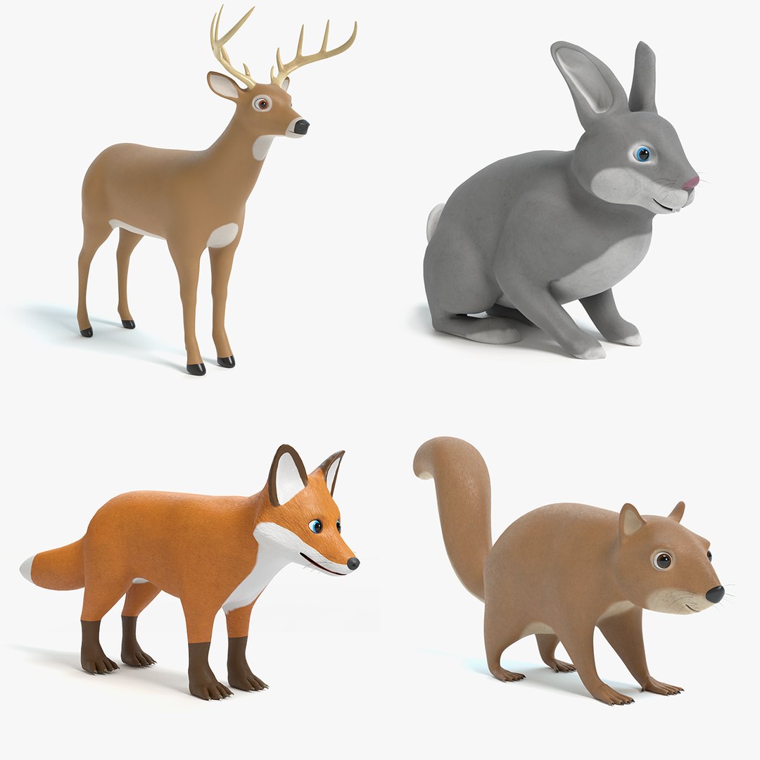 3D cartoon toon animal model TurboSquid 1675385