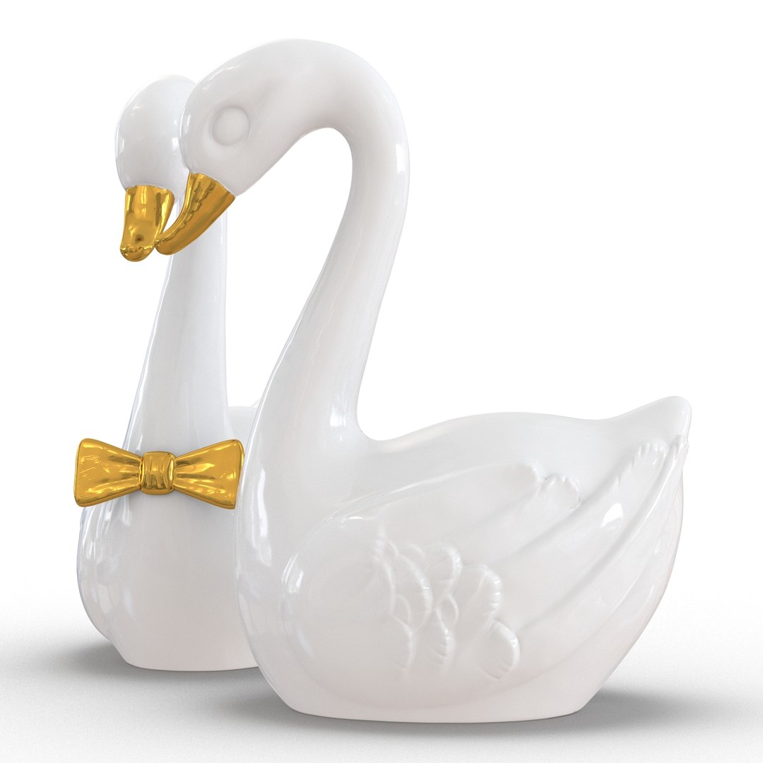 swans wedding cake topper max