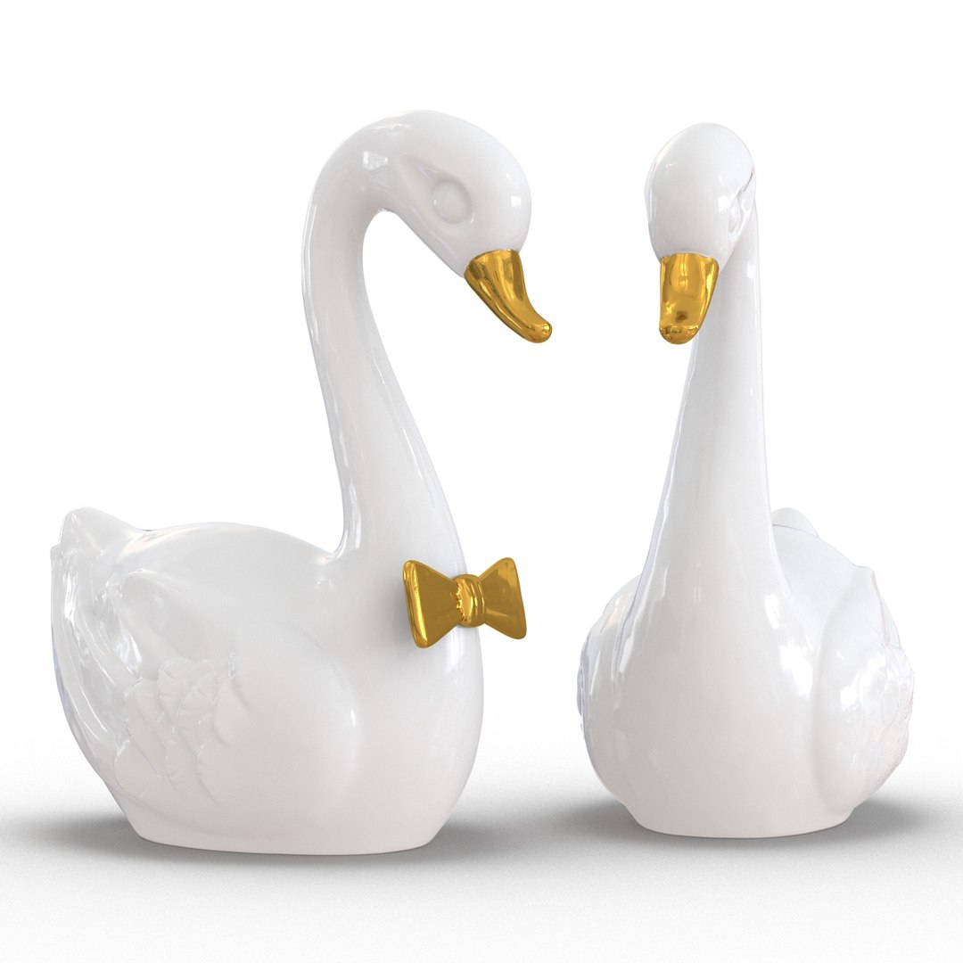 swans wedding cake topper max