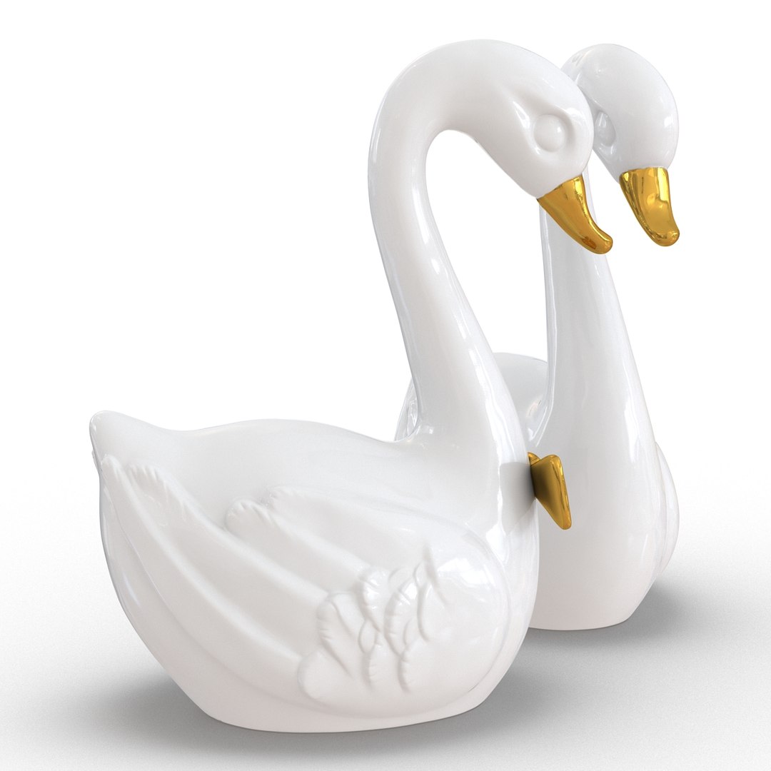 swans wedding cake topper max