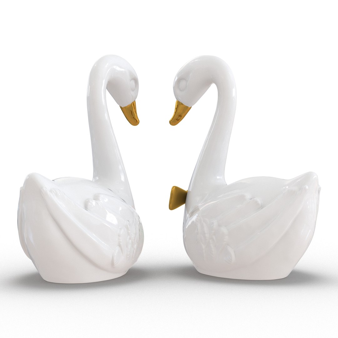 swans wedding cake topper max