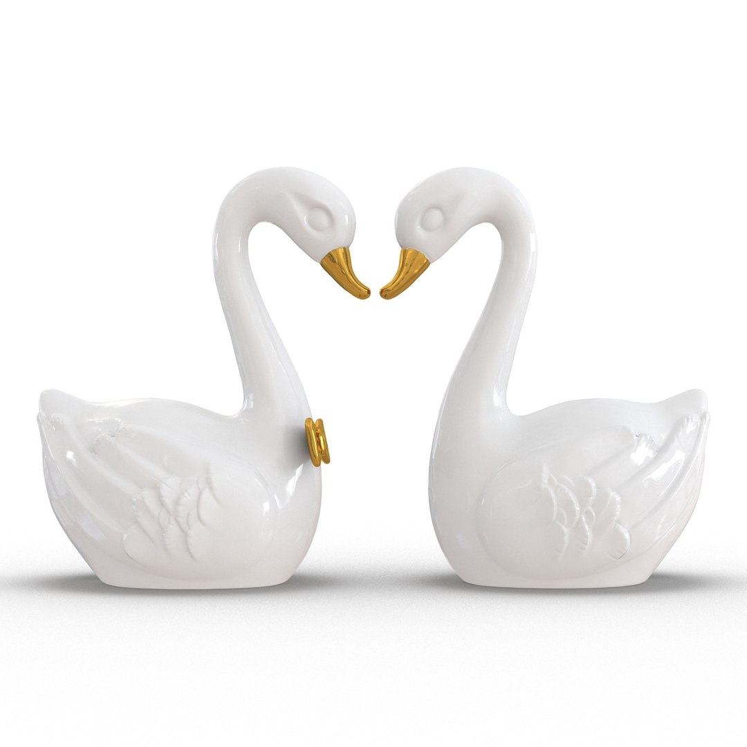 swans wedding cake topper max