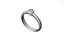 STL 3DM Print Ready Women Diamond Ring Lightweight Printable