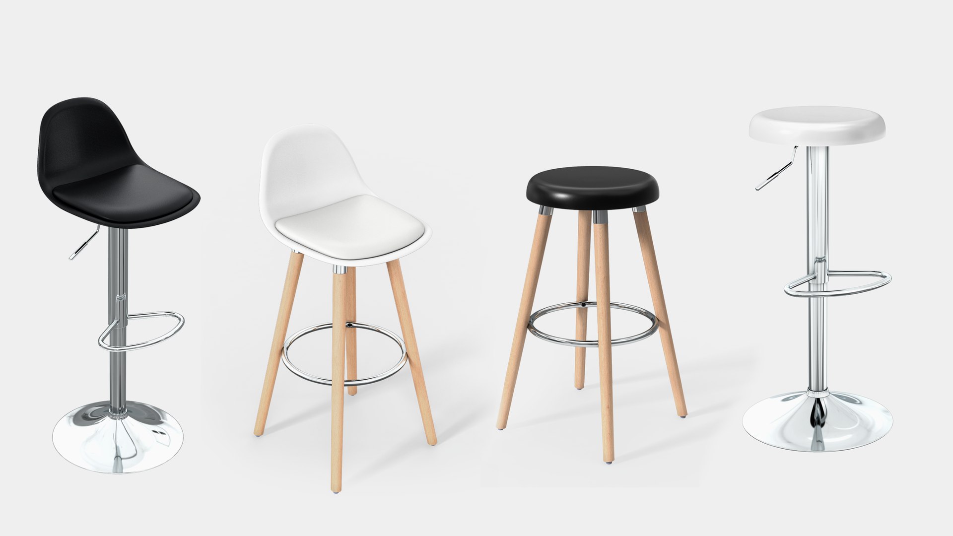 3D Bar Stool Collection QS-D812 3D Model - TurboSquid 2091669