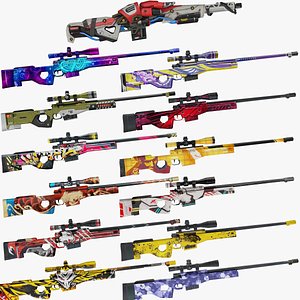 AWM Rifle Game Weapon 14x