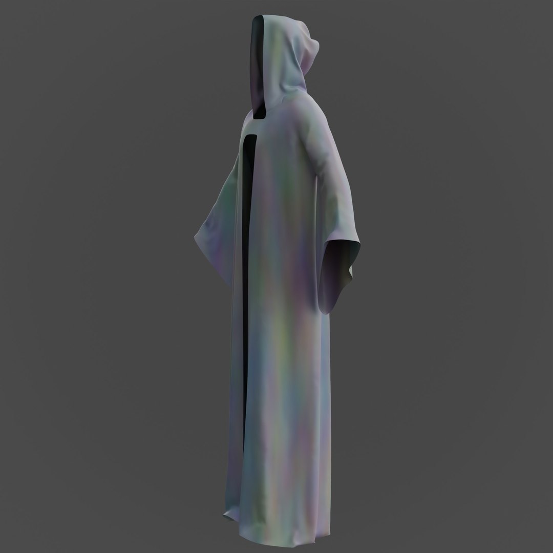 3D 3D Mens Hooded Robe - Action Robe Model - TurboSquid 2332502