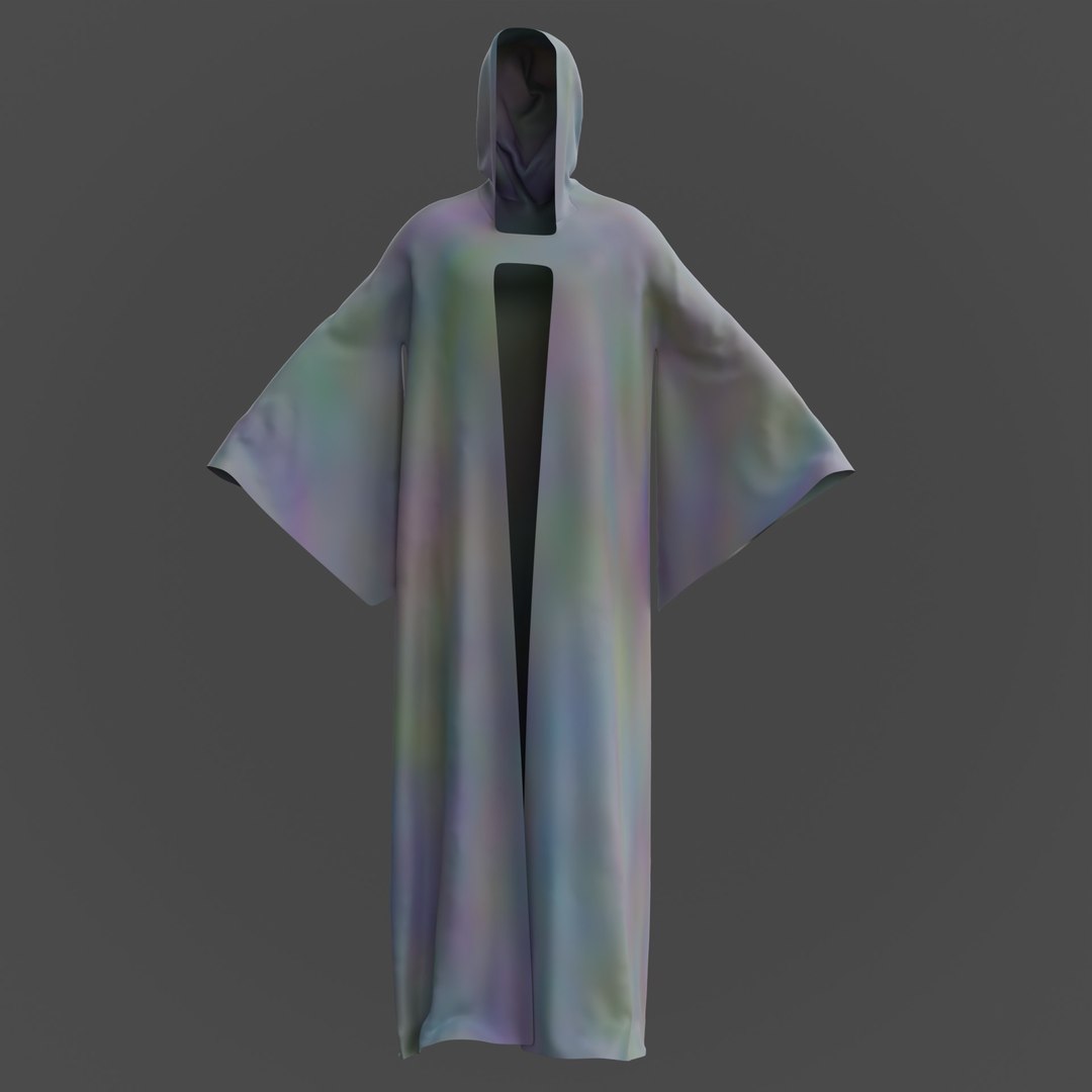 3D 3D Mens Hooded Robe - Action Robe Model - TurboSquid 2332502