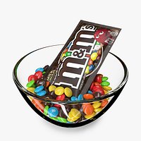 M and Ms Candies in Bowl with Package