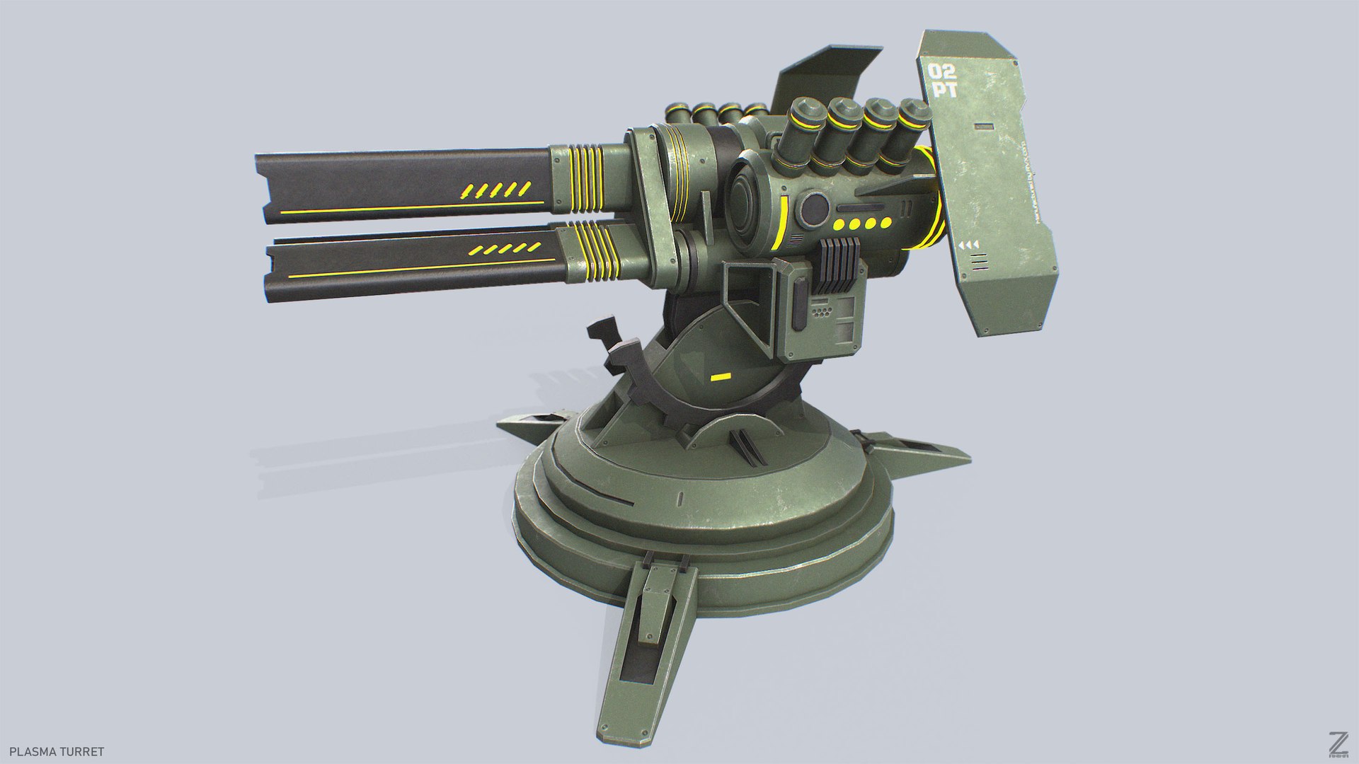 Plasma turret 3D https://p.turbosquid.com/ts-thumb/DJ/zlCF2S/LR/plasma_turret_02_cam01/jpg/1753224421/1920x1080/fit_q87/6e464a4f3e65edc9a48e3bafc59875b5d66a5edf/plasma_turret_02_cam01.jpg