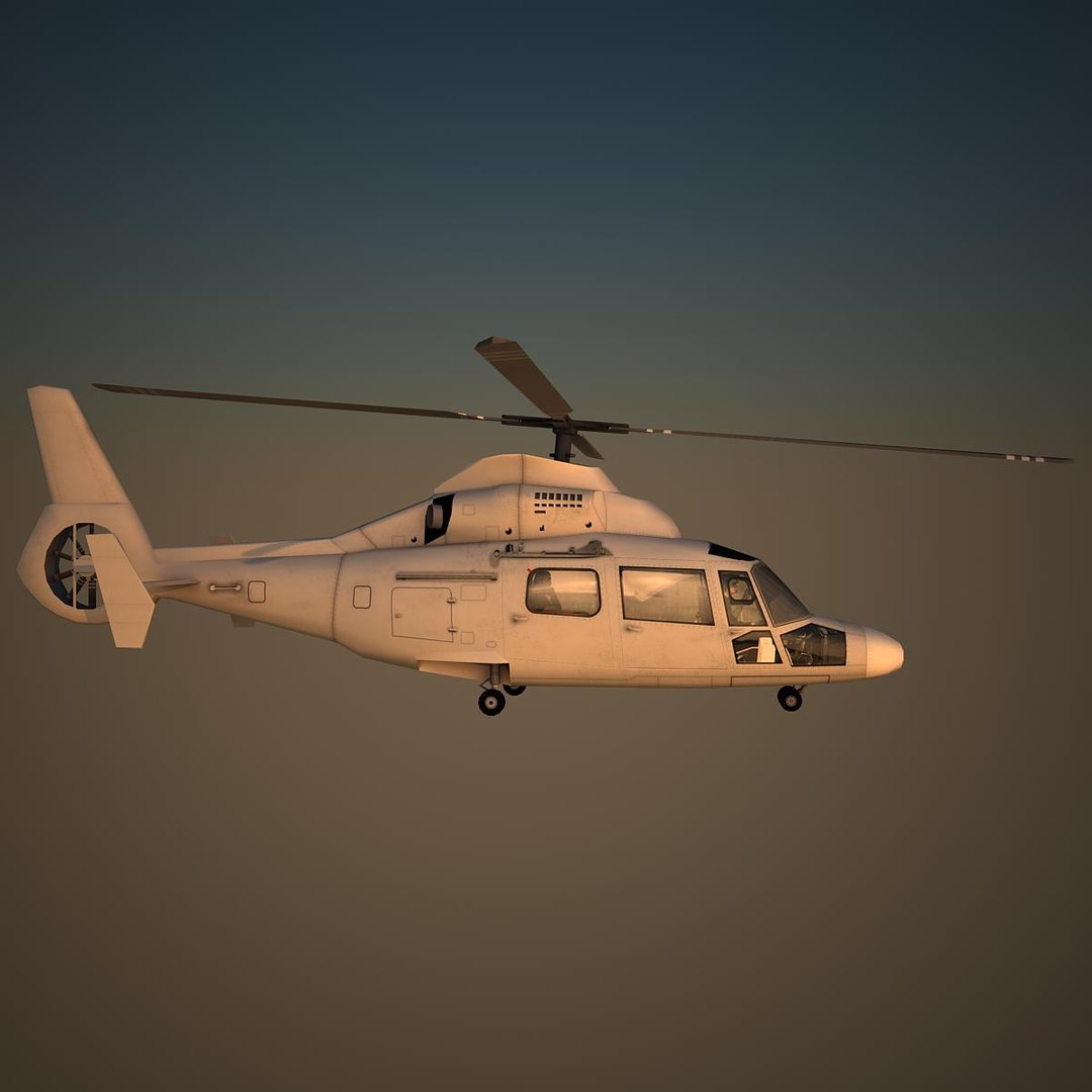 Aerospatiale Basic Helicopter 3d Model