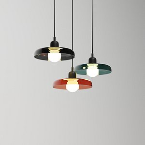 Realistic Modern Glass Pendant 3D model