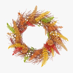 3D model colored autumn wreath