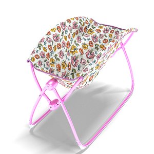 Realistic Baby Hammock 3D Model - Nursery Decor Asset 3D model
