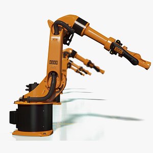 KUKA KR-16 L8 Industrial Robotic Arm Rigged for Cinema 4D