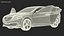luxury sedan generic rigged 3D model