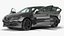 luxury sedan generic rigged 3D model