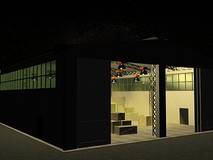 warehouse storage factory 3d max