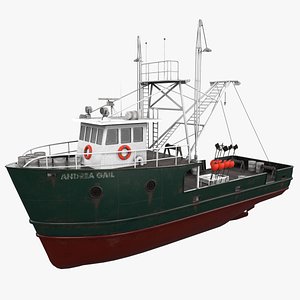 Low Poly Fishing Boat 3D Models for Download