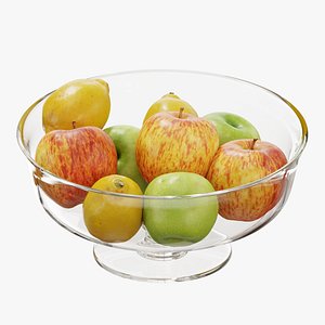 3D Large Fruit Bowl Lola set 07 model