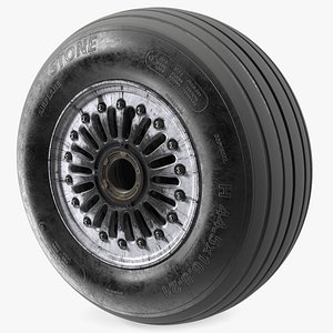 Boeing 737 Aircraft Wheel Dirty 3D model