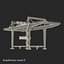 3D model cranes port container