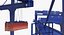 3D model cranes port container