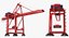 3D model cranes port container