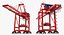 3D model cranes port container