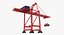 3D model cranes port container