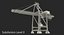 3D model cranes port container