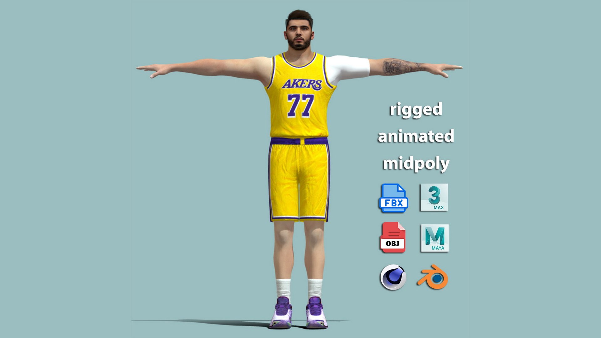 T-P Rigged Basketball Player 3D Model - TurboSquid 2367700