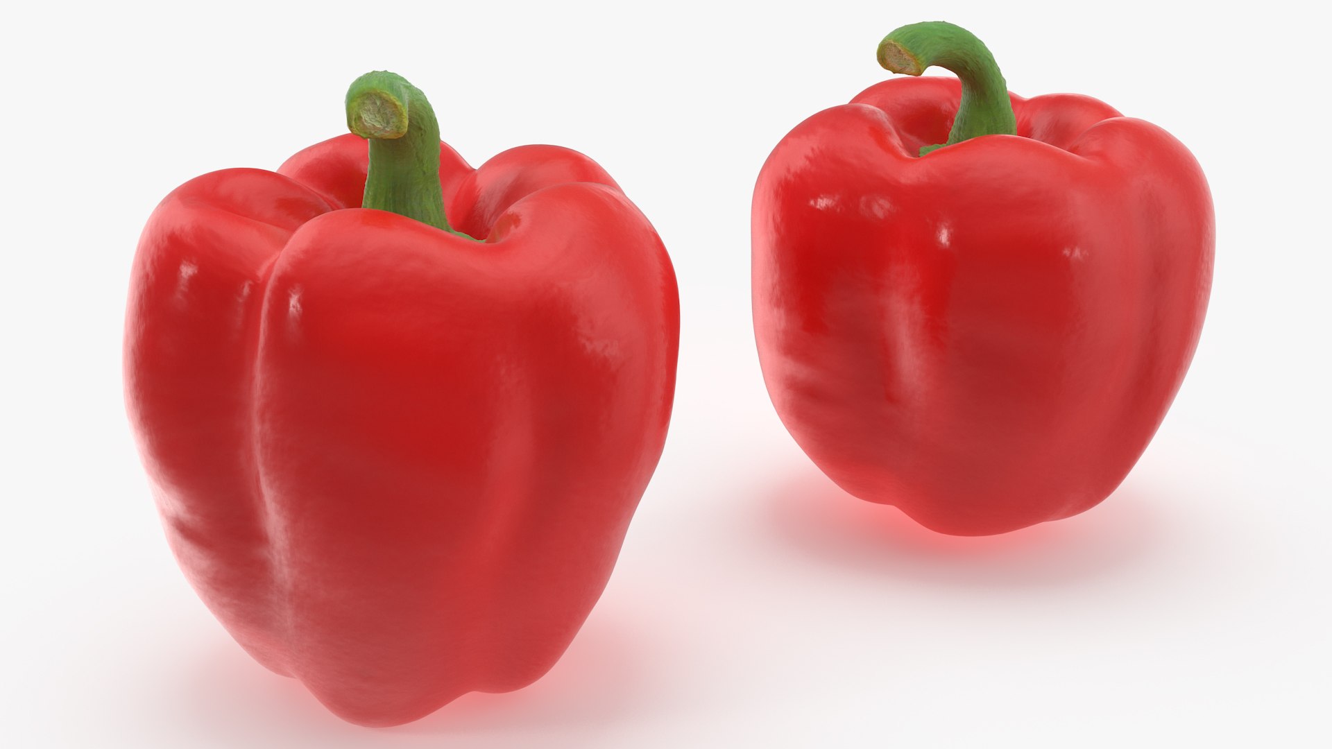 Fresh Red Bell Pepper 3D model preview