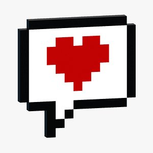 3D model Love Speech Bubble