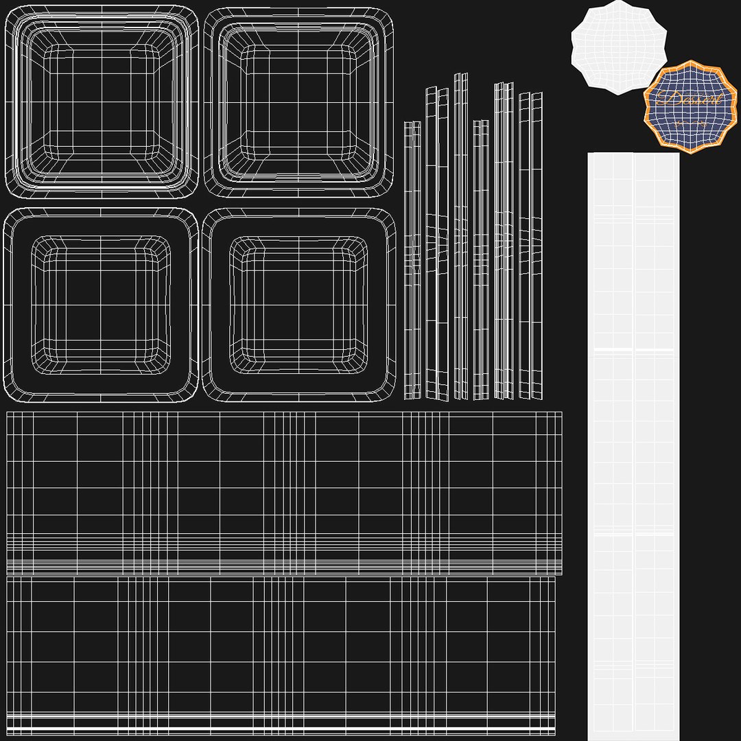 Plastic Box For Cake Slice Square Black 3D - TurboSquid 1987659