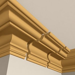 interior cornice molding 3d max