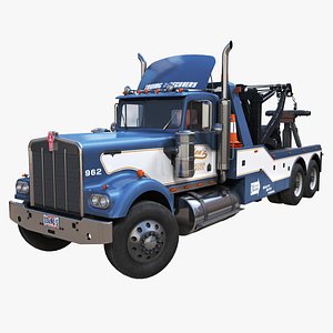 3D Kenworth W900A wrecker truck