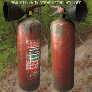 3d model rusty extinguisher