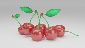 3D model cherry fruit food
