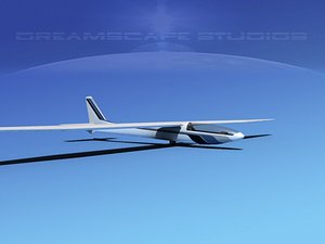 3d model glider zefir 4