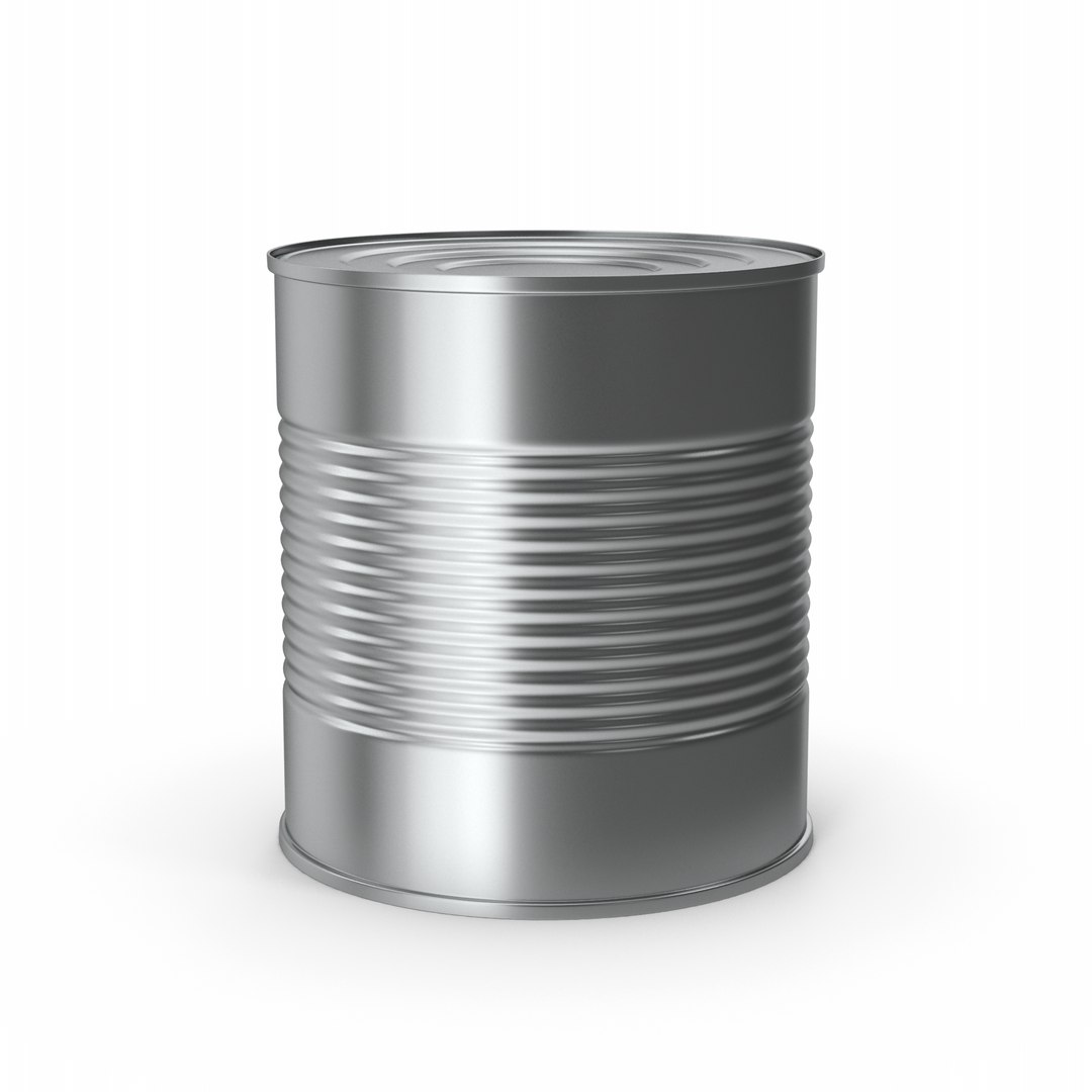 3D Steel Tin Can Model - TurboSquid 2250719