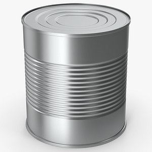 3D Steel Tin Can model